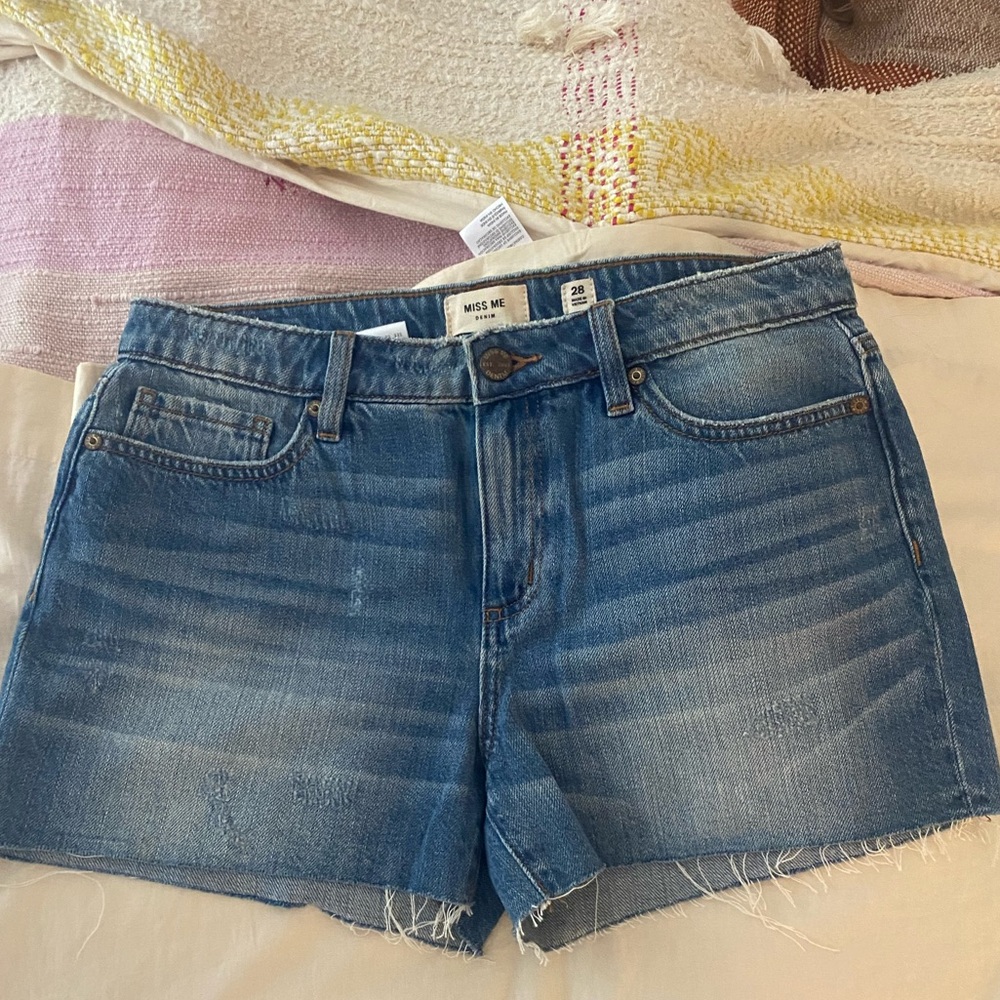 Miss Me Classic Blue Denim Shorts